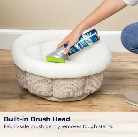 Woo-lite Carpet and Upholstery Foam Cleaner with Built-in Brush, Triple Action Stainlift Technology for Stairs, Fabrics, Pet Odors