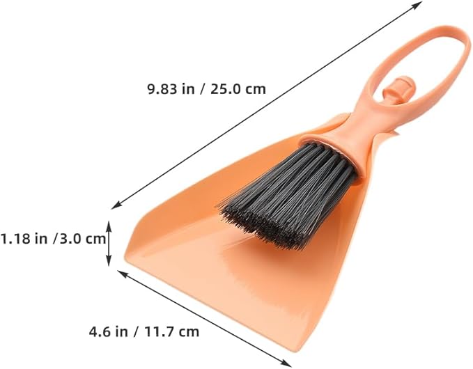 Cabilock Mini Dustpan and Brush Set, 4 Sets Small Broom and Dustpan Set, Desktop Cleaning Tool Accessories for Desktop Computer Keyboard Car Window