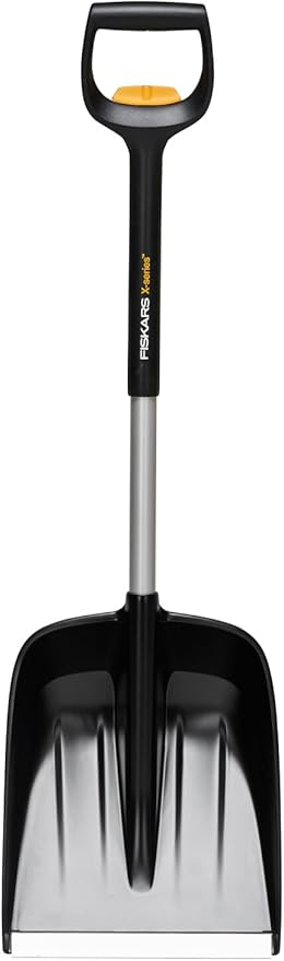 Fiskars Auto Snow Shovel, X-series, Telescopic, Length: 79.5-98.7 cm, Aluminium/Steel/Plastic, Black/Silver, 1057187