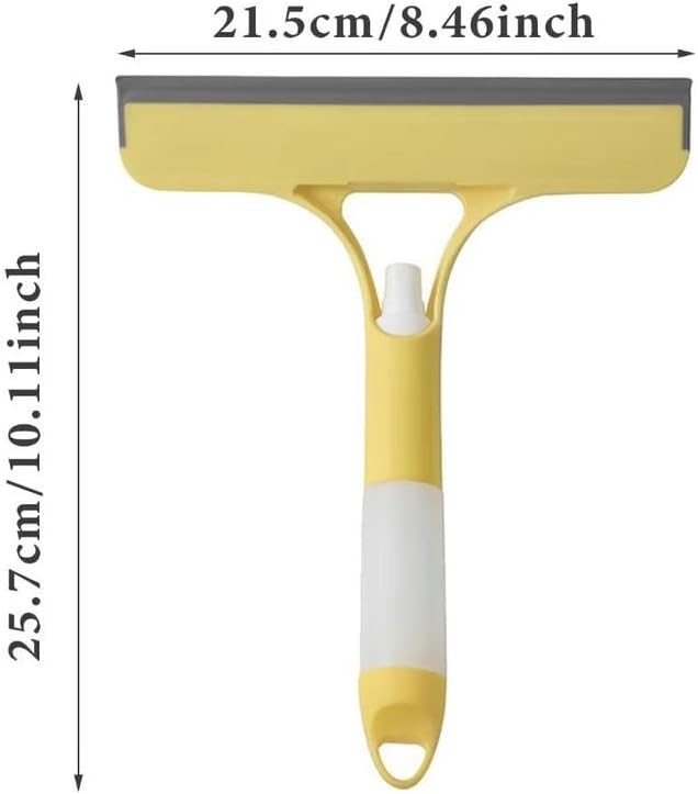 3 in 1 Spray Window Squeegee Cleaner Scraper, Window Squeegee Cleaner Tool with Spray Bottle for Shower Glass, Mirrors, Car, Home Window Cleaner Tool (White)