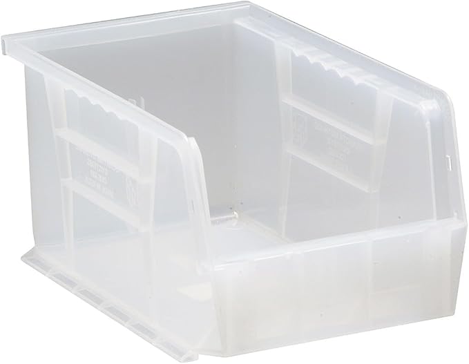 Hudson Exchange 9-1/2" x 6" x 5" (6 Pack) Plastic Stackable Storage Bin and Hanging Container, Clear