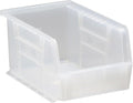 Hudson Exchange 9-1/2" x 6" x 5" (6 Pack) Plastic Stackable Storage Bin and Hanging Container, Clear