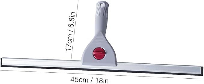 18" Heavy Duty Window Cleaning Squeegee Handheld Scraper for Glass Doors, Windows, Car Windshields (Black, 18IN/45CM)