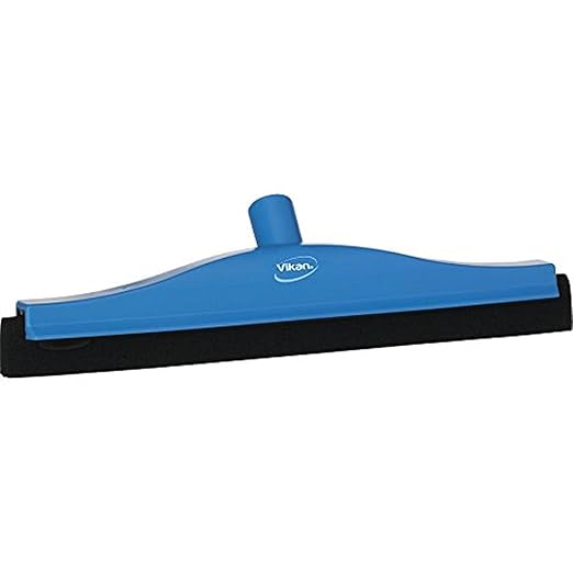 Vikan 77523 Squeegee,Fixed Head,Bench,16",PP/RB,Blue