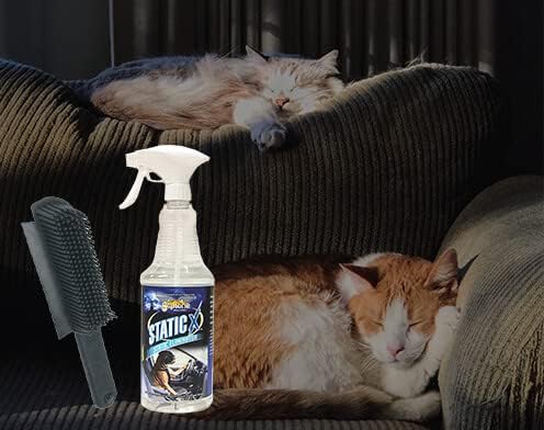 Gliptone Static X Static Eliminator, Removes Dust, Fingerprints, Pet Hair, Lint. Safe for use on Glass, Plastics, Metal and All Types of Fabrics, Computer Monitors, Mobile Devices (32 Fl Oz)