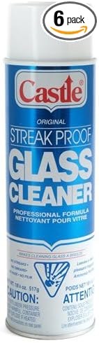Castle C2003 Streak Proof Glass Cleaner, 6-Pack