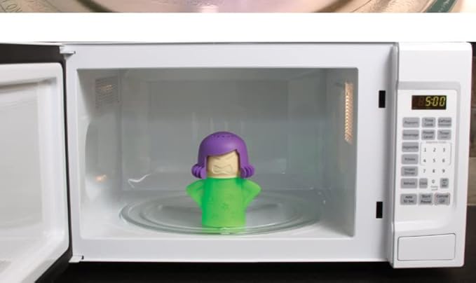 HORNO Angry Mama Microwave Oven Steam Cleaner and Disinfects With Vinegar and Water for Kitchens (Green)