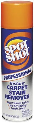 Professional Instant Carpet Stain Remover, Light Scent,18oz.Spray Can, 12/Carto