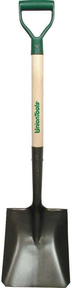 Union Tools 998241 Square Point Shovel with Hardwood Handle and D-Grip, 39-Inch