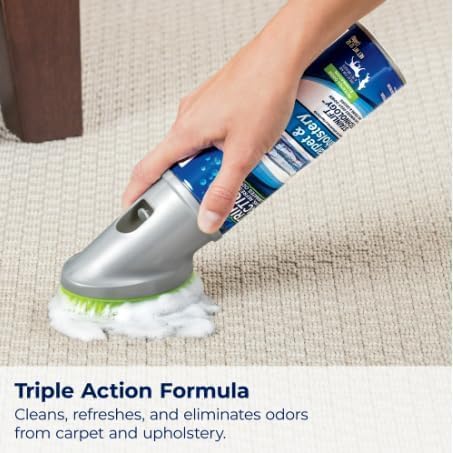 Woo-lite Carpet and Upholstery Foam Cleaner with Built-in Brush, Triple Action Stainlift Technology for Stairs, Fabrics, Pet Odors