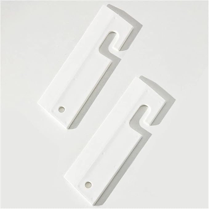 2PCS,White Silicone Squeegee with Hanging Hole, Water Blade for Cleaning Kitchen Countertops Sink, Bathroom Shower Mirrors Glass, Car Windows Wiper Scraper, Flexible Waterblade Cleaner Tool
