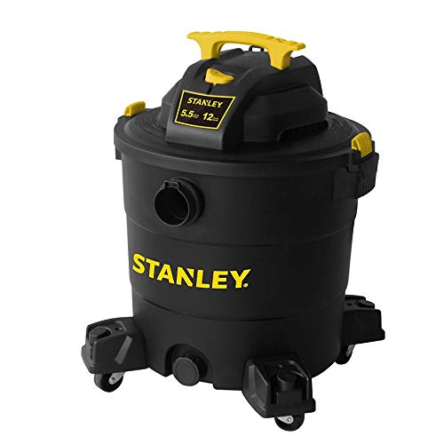 STANLEY 12 Gallon 5.5 Peak HP Wet/Dry Vacuum, 3 in 1 Shop Vacuum Blower,1-7/8"x6 Hose, Range for Garage, Carpet Clean, Workshop with Vacuum Attachments-SL18199P