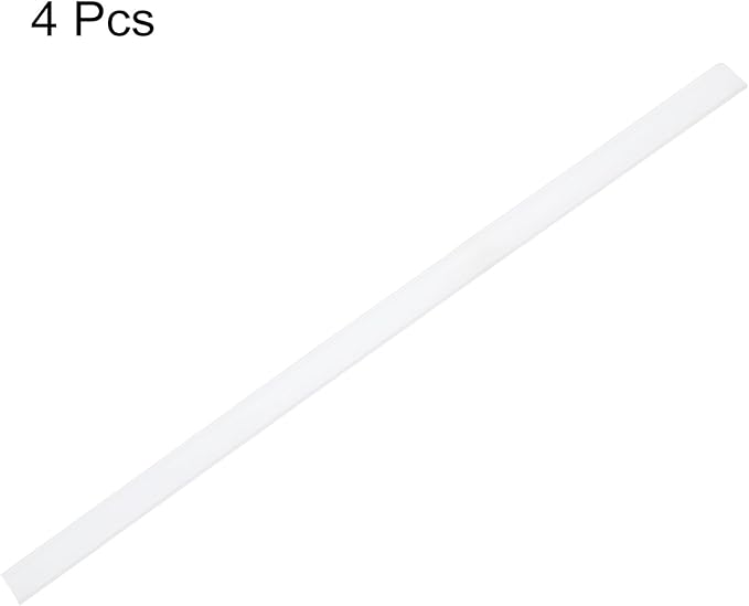 MECCANIXITY Replacement Squeegee Rubber for Window, Glass, Shower Doors, Tile Wall Cleaning, 17.72 Inch, White Pack of 4