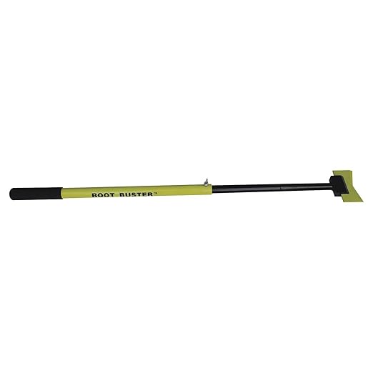 Brush Grubber 18 Inch Heavy Duty Root Buster with Manual Operation Mode and V Shaped Blade for Patio, Lawn, and Garden Equipment, Green
