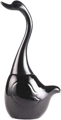 Black Toilet Brush and Holder,Cute Bathroom Decor Ceramic Toilet Bowl Brush Holder Household Cleaning Tool for Bathtub
