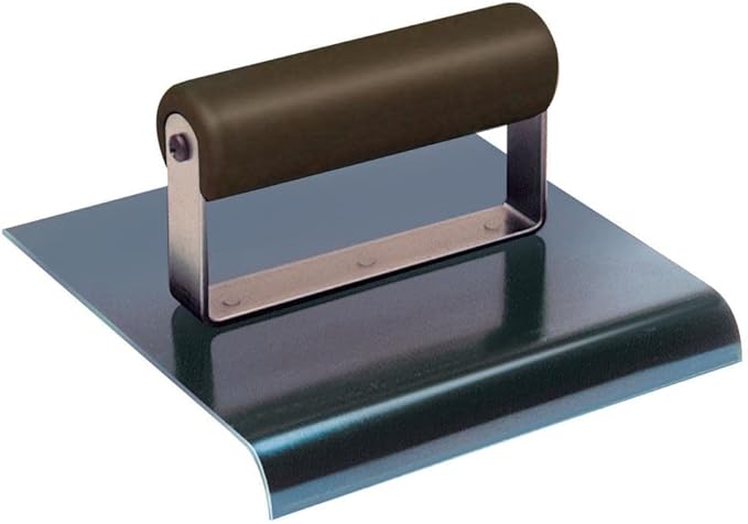Kraft Tool CF577P 1/2-Inch Radius Blue Steel Hand Edger with Plastic Handle, 6 x 6-Inch