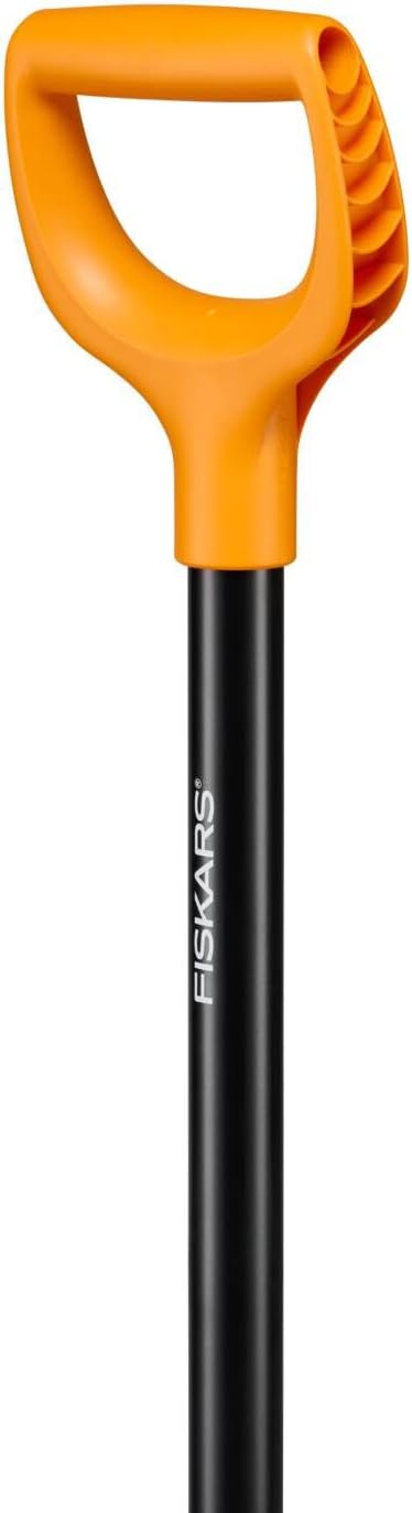 Fiskars Gardening Spade for Hard, Stony Soils, Pointed, Length 116.6 cm, Steel Leaf/Plastic Handle, Black/Orange, Solid, 11066716