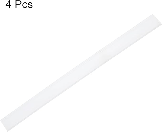MECCANIXITY Replacement Squeegee Rubber for Window, Glass, Shower Doors, Tile Wall Cleaning, 9.84 Inch, White Pack of 4