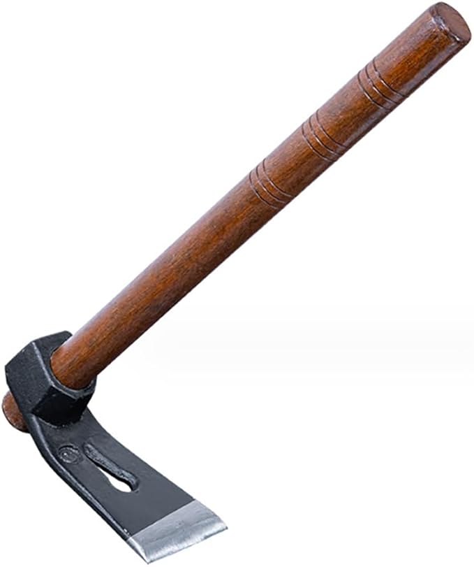 Garden Hoe Tool Small Action Hoe, Loosening Soil and Weeding,Knockable and Removable Nails,Hand Long Handle Weed Garden Tool,Digging and Rooting (4.72in×2.16in,1.34lb)