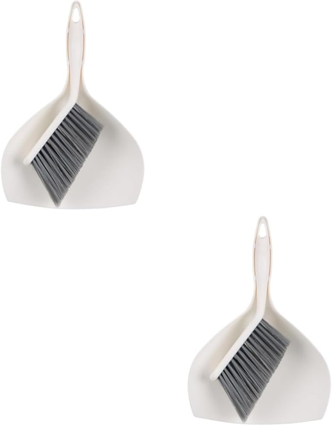 2sets Mini Broom and Dustpan Compact Household Cleaning Tools for Easy Pet Hair and Desktop Dust Removal Cleaning Accessory