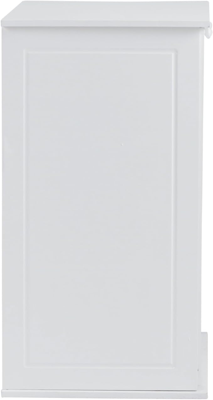 Household Essentials Tilt-Out Laundry Sorter Cabinet with Shutter Front, White, White Wood Shutter