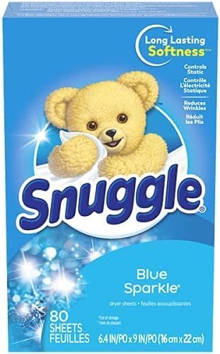 Snuggle 240 Dryer Sheets - Blue Sparkle (3 Packs of 80 Sheets)