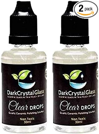 Dark Crystal Glass and Quartz Natural Cleaning Solution 30ml - Clear Drops Pack of (2)