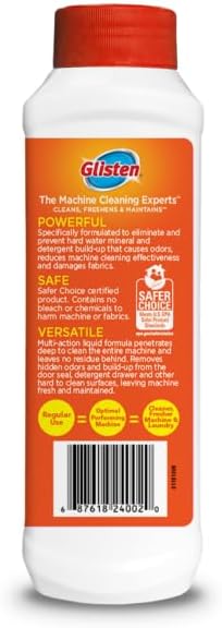 Glisten Washer Magic Washing Machine Cleaner and Deodorizer, 8 Bottles