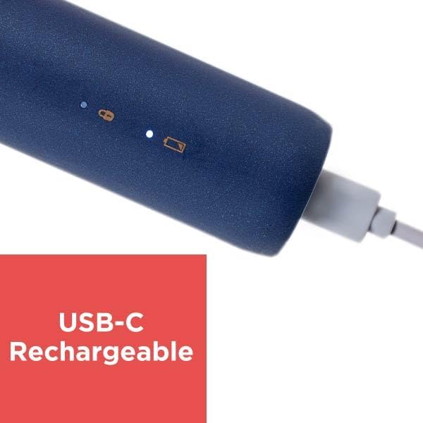 BLACK+DECKER Rechargeable USB-C Fabric & Garment Shaver – Large Capacity Lint Remover for Clothing and Upholstery, 6 Stainless Steel Blades