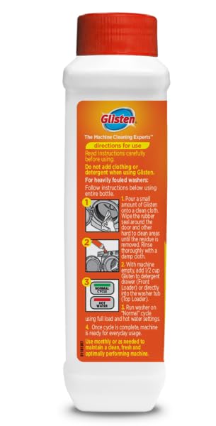 Glisten Washer Magic Washing Machine Cleaner and Deodorizer, 3 Bottles, Multicolor