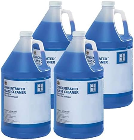 Zep Concentrated Glass Cleaner - 1 Gallon (Case of 4) 105225 - Heavy-Duty Formula for Removing Fingerprints, Dirt, Soil, Dust, Surface Smears, and Grime