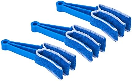 Blind Cleaner Duster Tool, Fan Blade Cleaner, Air Duct Cleaning Tools, Blue Window Blinds Cleaner with Microfiber Sleeve for Fans, Window Blinds, Vents, Shutters…(3 Pack -Superio)