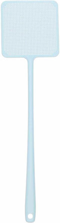 HARFINGTON 4pcs Fly Swatter 4.5"x4.5" Plastic Manual Heavy Duty Long Handle Fly Swatter for Home Indoor Outdoor, Blue