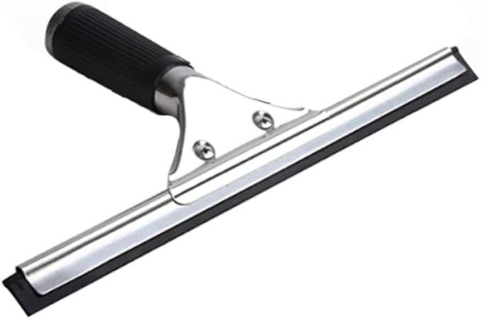 Black 25cm 10in Non-Slip Handle Window Squeegee for Car Windshield, Mirror, Sink, Bathroom, Ceramic Tiles (10in/25cm, Black)