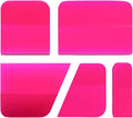 5 in 1 Rubber Squeegee Kit, Anti-Scratch Flexible Soft Matte TPU Coating Scraper Kit, Small Tint Squeegee Water Blade Scraper for Paint Protection Film Household Cleaning (Pink)