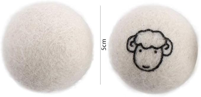 2 Pcs Wool Dryer Balls, Reusable Laundry Balls Softener Washing Fleece Dry Kit Anti-Static Reduce Wrinkles and Save Time Drying Ball,Laundry House Supplies (with Pattern)
