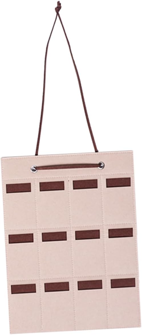 Alipis Felt Sunglasses Organizer Hanging Bag Wall Pocket Storage Pouch 30x40cm Small Camel Eyewear Holder for Door and Wall Hanging