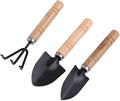 Leadigol Mini Garden Shovel Weeding Household Flower Shovel Pot Plant Bonsai Tool Wooden Handle Gardening Potting Tool Handle Rake Gardening Shovel