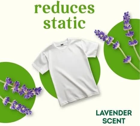 Lavender Scented Bio-Based Dryer Sheets, 80 Count