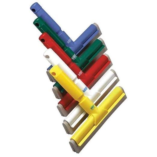Vikan 77513 Squeegee,Fixed Head,Bench,10",PP/RB,Blue