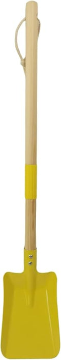 Small Garden Shovel-Kid's Size Wooden Handle Metal Head Shovel (Yellow)