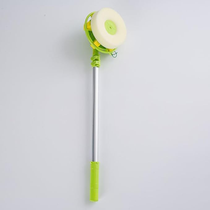 Window Cleaner Squeegee, External Window Washer U Shape Window Cleaner Window Squeegee with Long Handle for Car Windshield Tiles Wall Clean (Round Head)