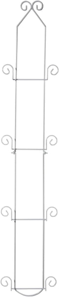 Tripar 4 Tier Vertical White Plate Rack for Collectible Plates, Plaques, Dishes, & China