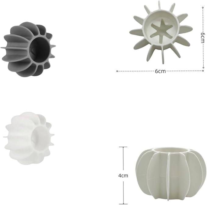 Reusable Magic Laundry Balls, Laundry Balls Tangle Free for Washing Machines, Silicone Steamer Dryer Balls Washer Balls Laundry Balls (6 in White and 6 in gray/12pcs) ﻿