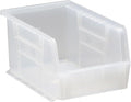 Hudson Exchange 9-1/2" x 6" x 5" Plastic Stackable Storage Bin and Hanging Container (Clear, 1 Pack)