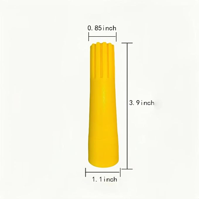 Squeegee Adapter Window Squeegee Adaptor Squeegee Pole Adapter, Changes The Threaded Tip to a Standard Friction Taper Fit, Yellow 2pc