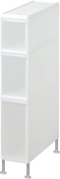Like-IT Laundry Storage Gap Drawer Slim 3 Tiers (with Detachable Adjuster) Approx. Width 7.3 x Depth 18.3 x Height 36.2-37.2 inches (18.5 x 46.5 x 92-94.5 cm), White, Made in Japan, Can Be Used
