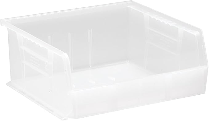 Hudson Exchange 11" x 11" x 5" (3 Pack) Plastic Stackable Storage Bin and Hanging Container, Clear