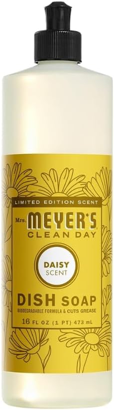 Mrs. MEYER'S Variety, 1 Room Freshener, 8 OZ, 1 Liquid Dish Soap, 16 OZ, 1 Liquid Hand Soap,12.5 OZ, 1 Multi-Surface Cleaner 16 OZ, 1 CT (Daisy)