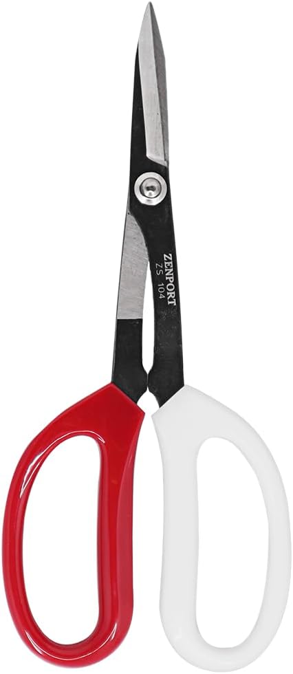 Zenport ZS104 Deluxe Scissors for Garden, Crafts and Horticulture, 8-Inch, Box of 12, red/White (ZS104-12PK)